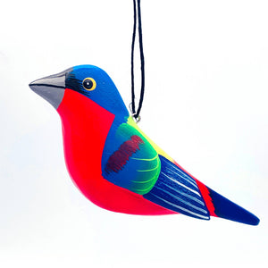 Painted Bunting Balsa Ornament - Women of the Cloud Forest