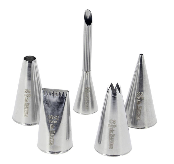 STAINLESS STEEL TIPS - SET OF 5 - de Buyer