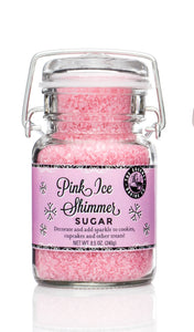 Pink Ice Shimmer Sugar 7.6 Oz. - The Gourmet Baking Co.