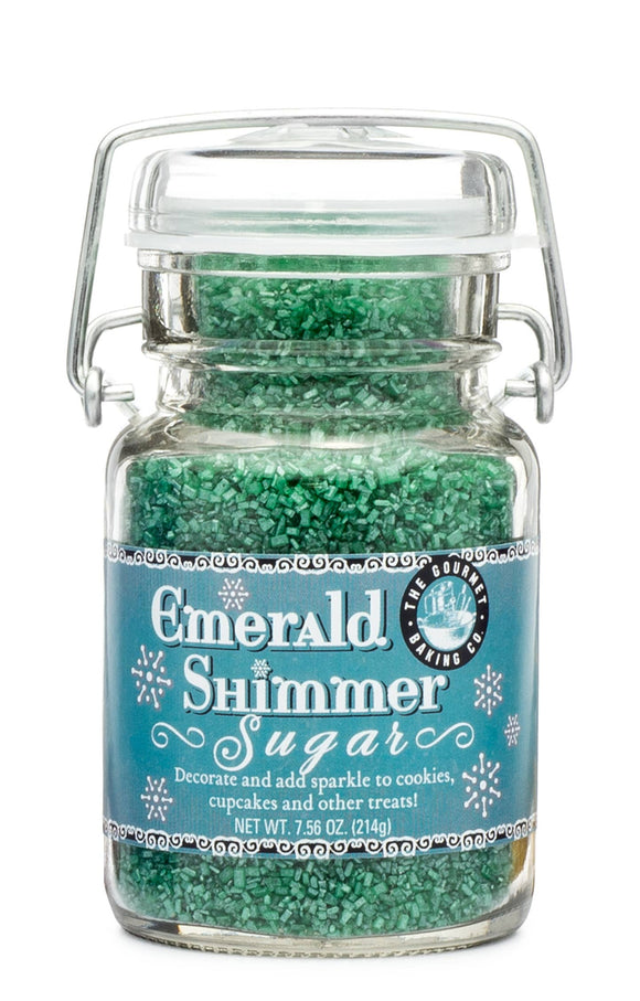 Emerald Shimmer Sugar 7.6 Oz - The Gourmet Baking Co.