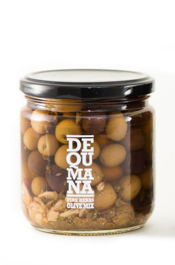 Dequmana Mixed Olives & Herbs - 12oz - Matiz España