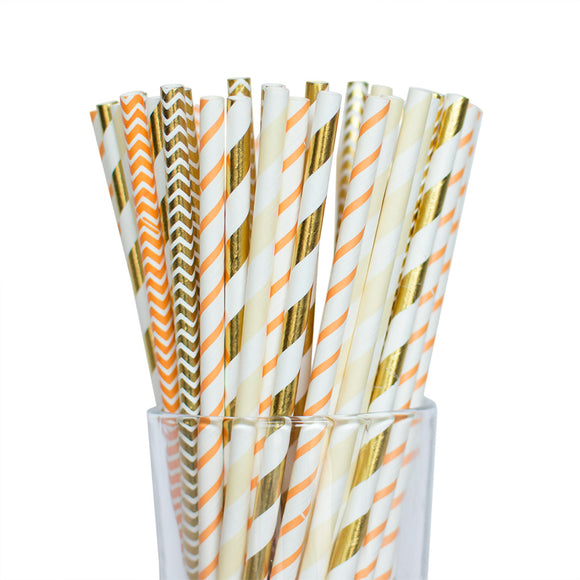 Twigs and Twirls - Autumn Paper Straws 25/pk