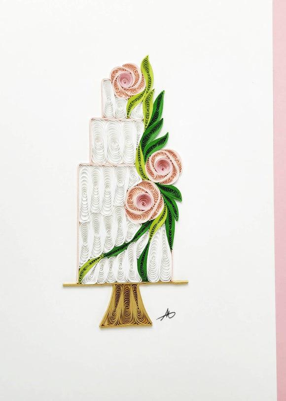 Rose Wedding Cake - Iconic Quilling