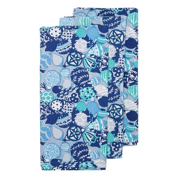 Ornaments Blue Tea Towels 20x30 - Couleur Nature