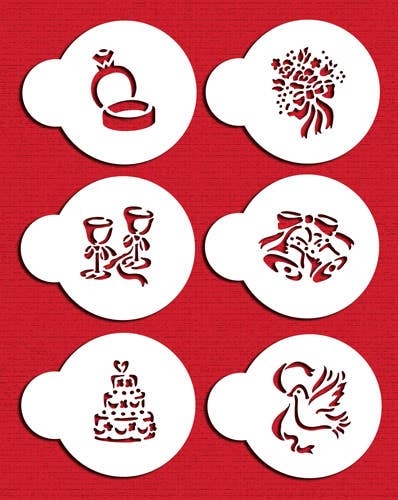 Wedding Cupcake and Cookie Stencils - Designer Stencils